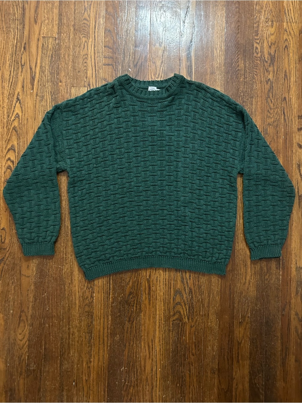 Vtg Tony Lambert Heavy Basketweave Knit Grandpa Sweater XXL